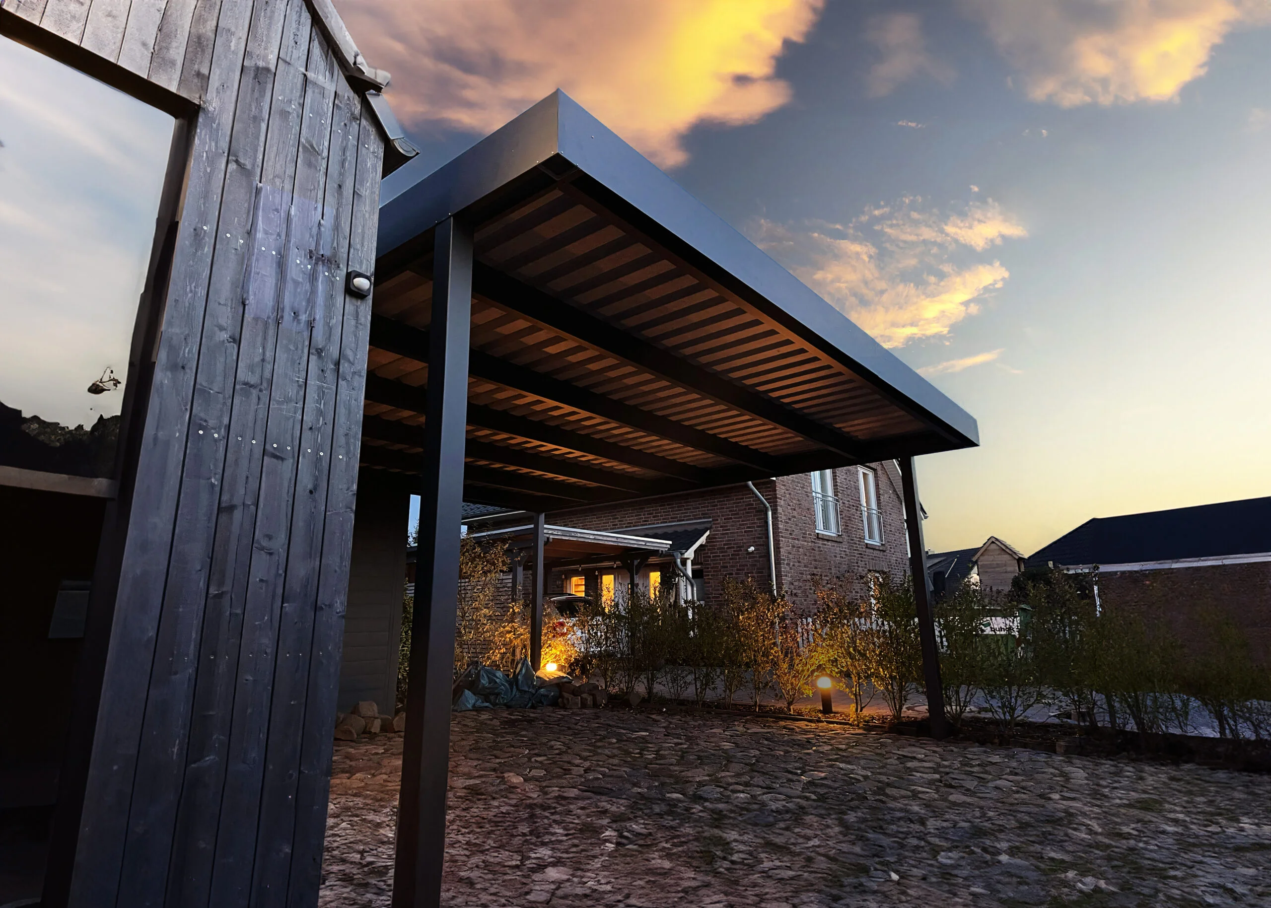 Aluminium-Carport Modern Anthrazit in Leverkusen
