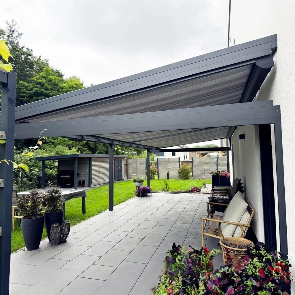 Terrassendach mit Markise Anthrazit in Monheim am Rhein