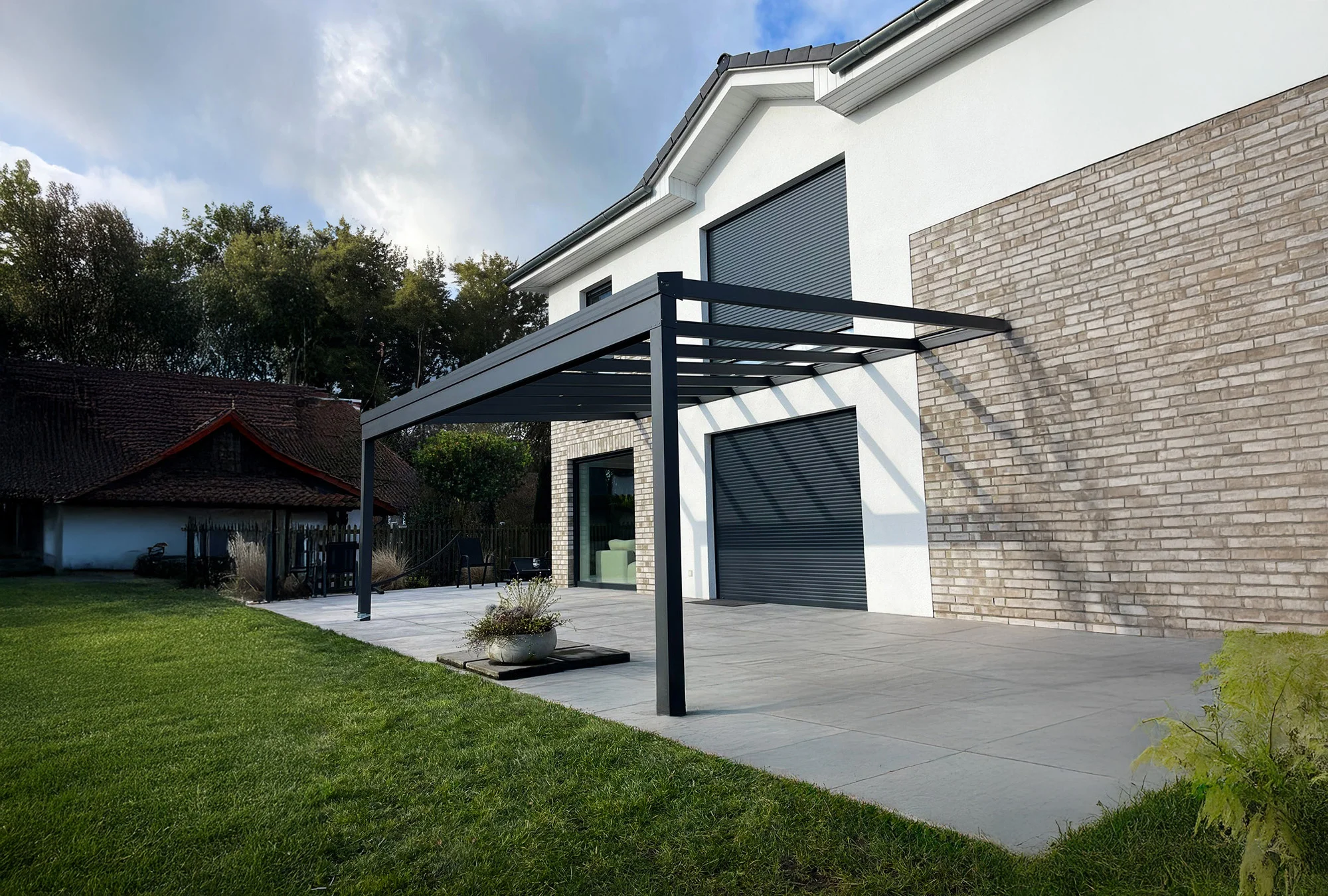 Terrassenüberdachung Aluminium Anthrazit in Burscheid und Overath